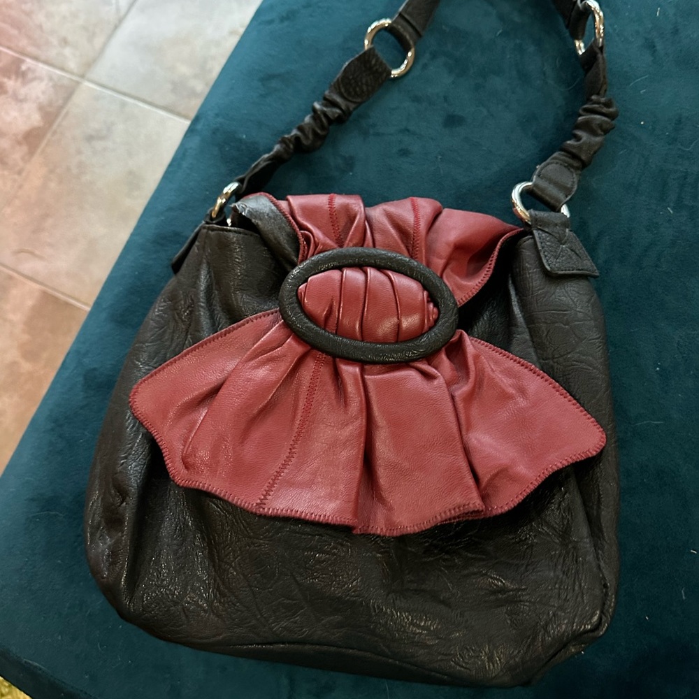 Stylish Black and Red Handbag